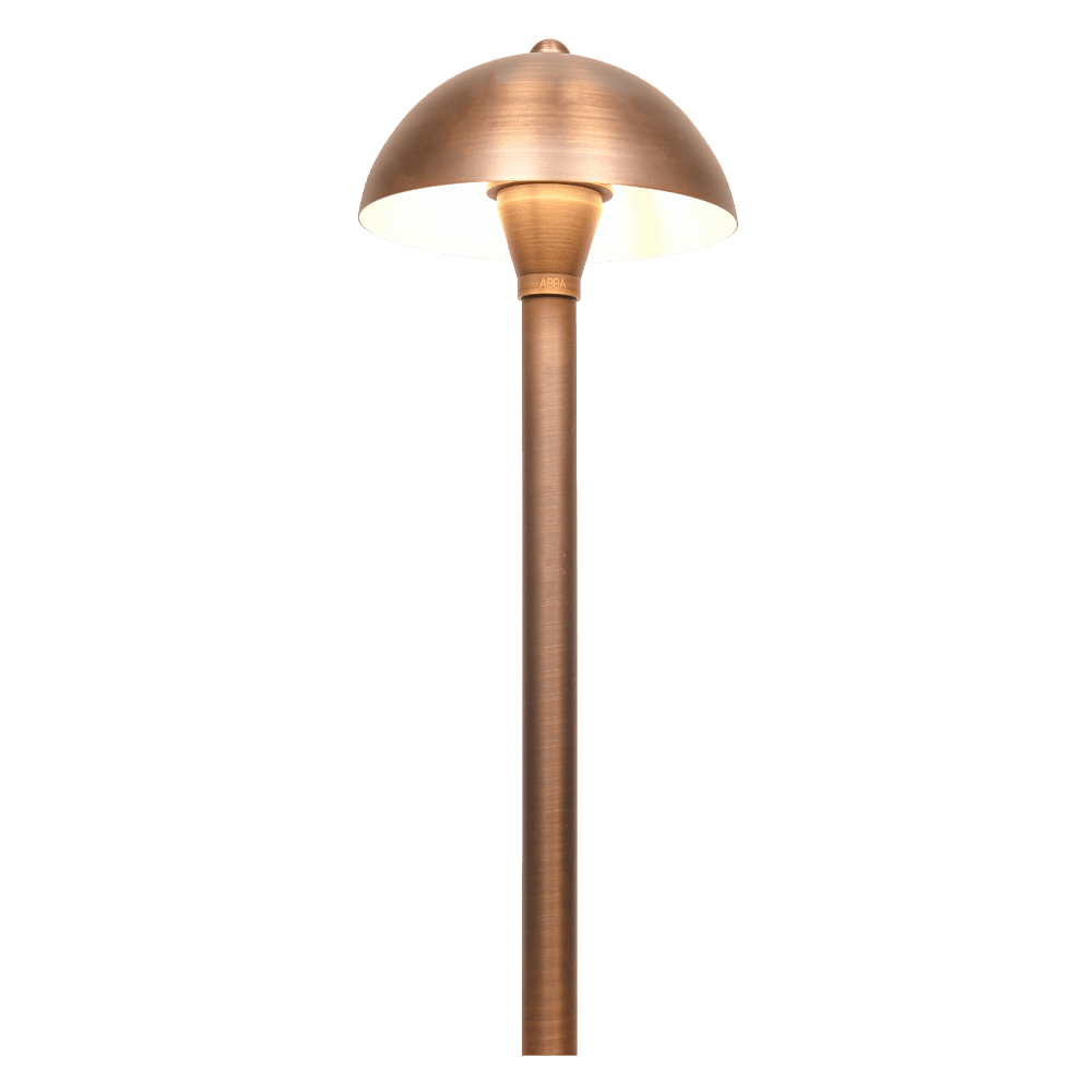 PLB08 Brass LED Globe Low Voltage Pathway Outdoor Landscape Lighting Fixture - Kings Outdoor Lighting