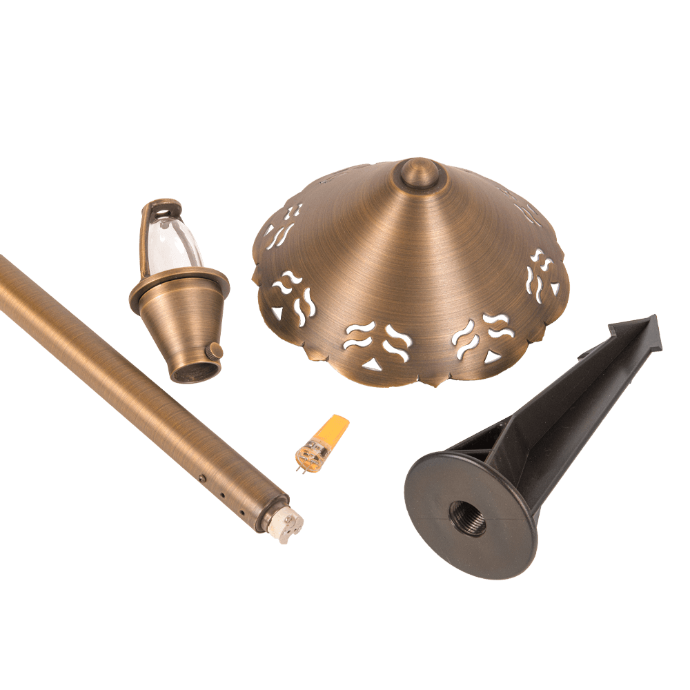 PLB12 Brass LED Low Voltage Pathway Outdoor Lighting Landscape Fixture - Kings Outdoor Lighting