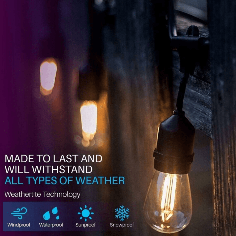 SL101 Replacement Light Bulbs 2W LED E26 12V Low Voltage Edison Style for Bistro String Lights - Kings Outdoor Lighting