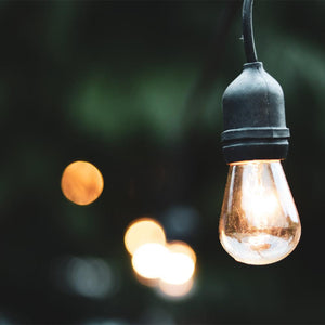 SL101 LED Low Voltage Bistro String Lights 48 FT Outdoor Weatherproof 12V Edison Bulbs.