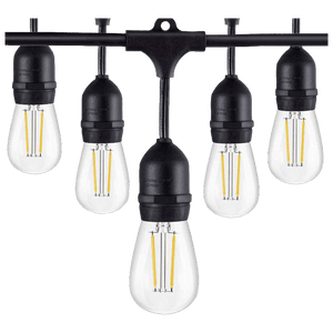 SL101 LED Low Voltage Bistro String Lights 48 FT Outdoor Weatherproof 12V Edison Bulbs.
