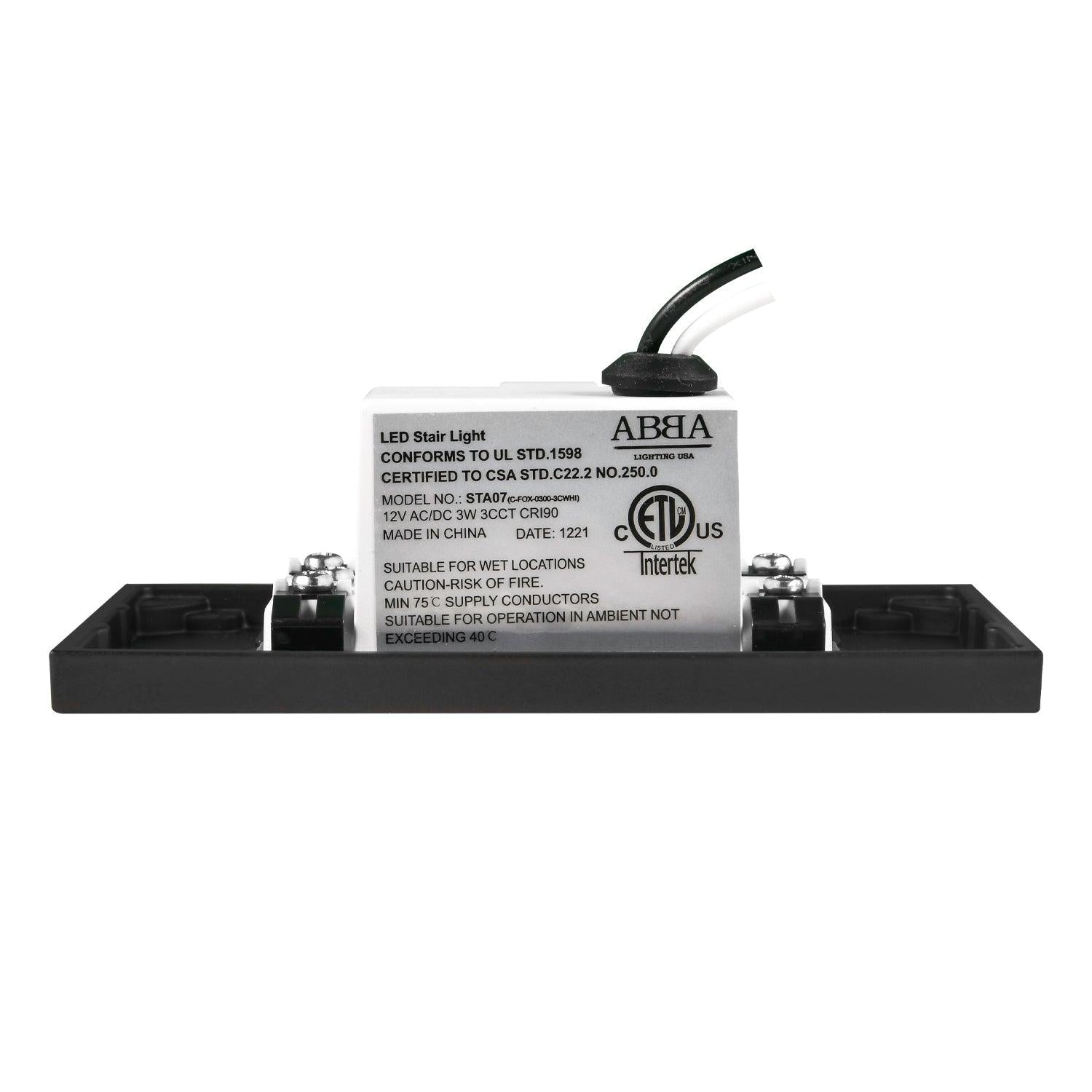 STA07 3W 3CCT Rectangular Waterproof Horizontal LED Step Light Fixture - Kings Outdoor Lighting