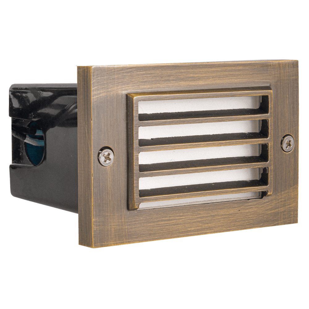 STB02 Louver Horizontal Waterproof LED Brick Lights Edge Step Lighting - Kings Outdoor Lighting