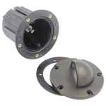 Load image into Gallery viewer, UNB02 Cast Brass Low Voltage Half Moon Round LED In-ground Light IP65 Waterproof.
