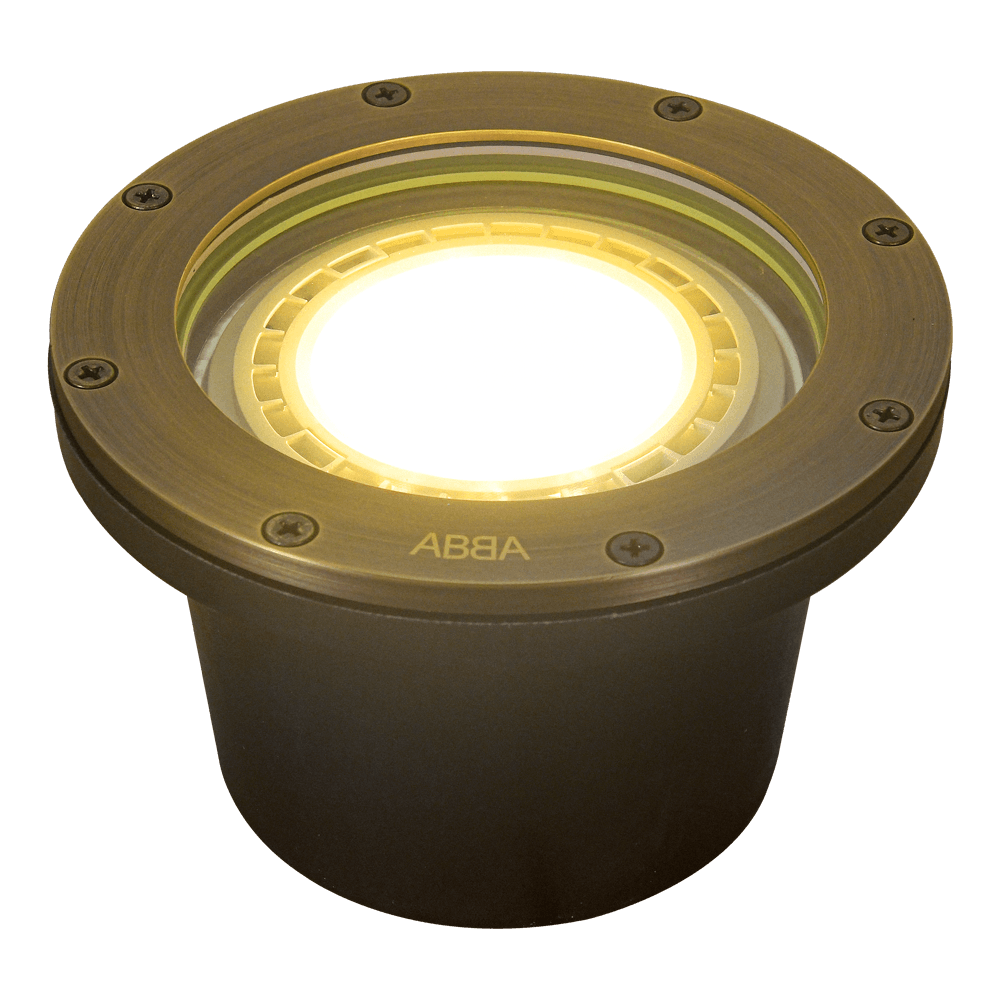 UNB08 Cast Brass Low Voltage Commercial PAR36 LED In-ground Light IP65 Waterproof - Kings Outdoor Lighting