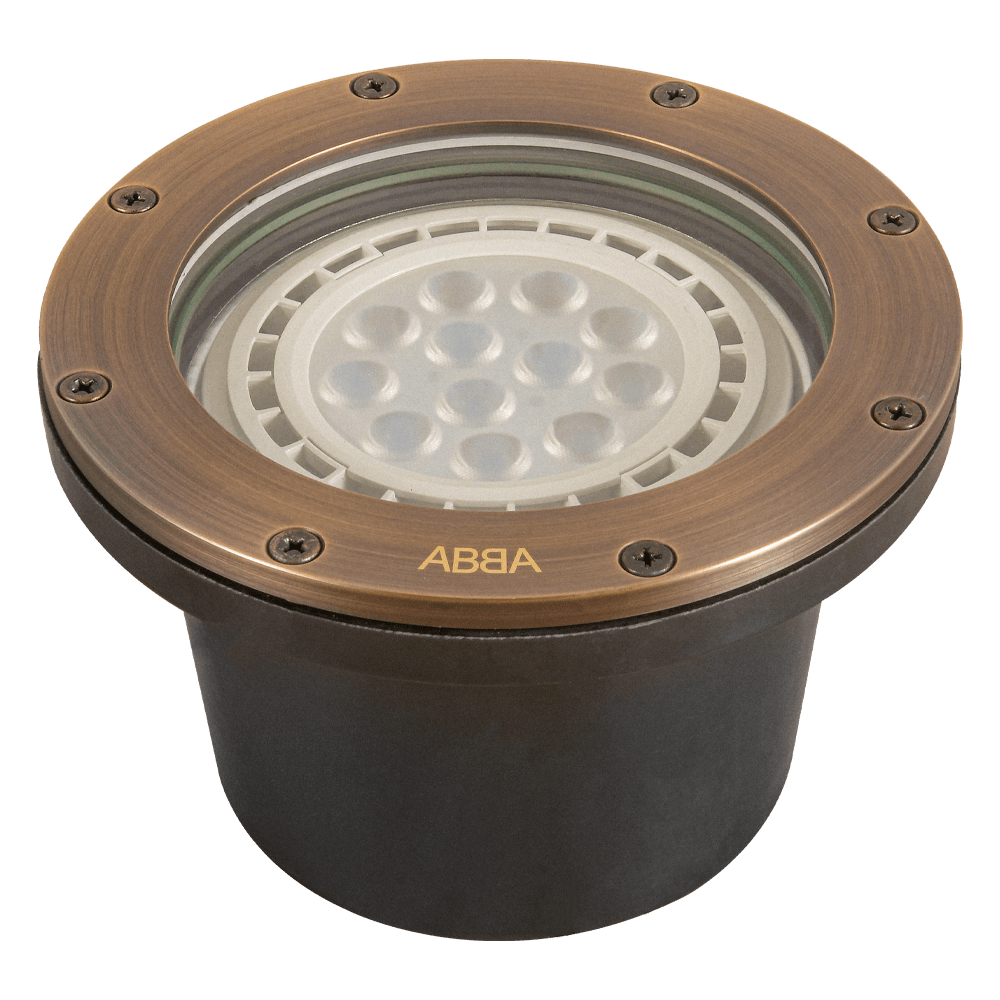 UNB08 Cast Brass Low Voltage Commercial PAR36 LED In-ground Light IP65 Waterproof - Kings Outdoor Lighting