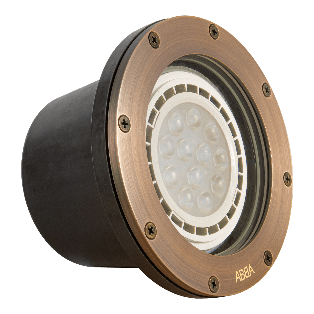 UNB08 Cast Brass Low Voltage Commercial PAR36 LED In-ground Light IP65 Waterproof - Kings Outdoor Lighting