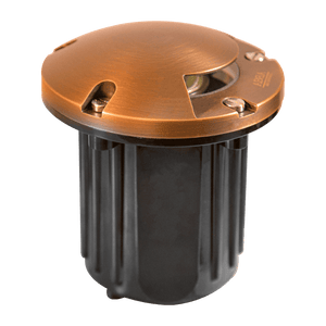 UNB09 Cast Brass Round Moni-Directional Low Voltage LED In-ground Light - Kings Outdoor Lighting