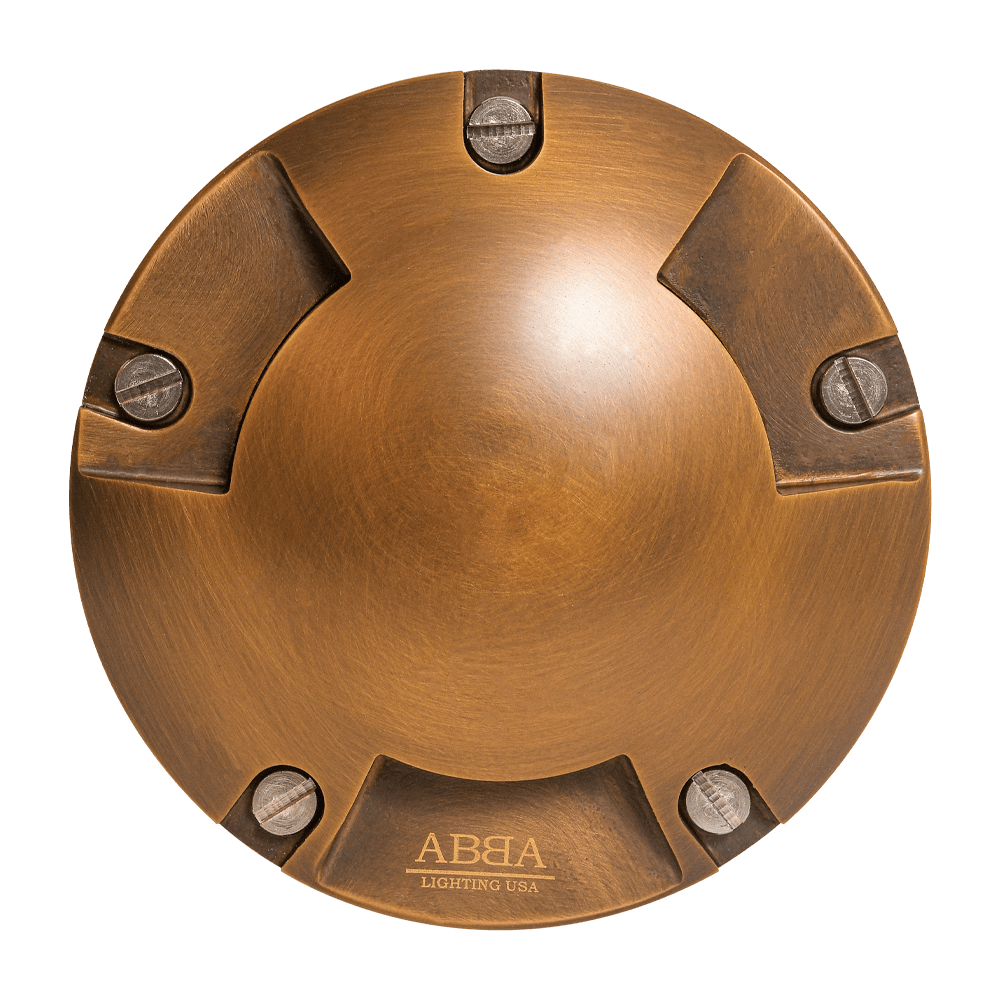 UNB11 Cast Brass Round Tri-Directional Low Voltage LED In-ground Light - Kings Outdoor Lighting