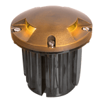 Load image into Gallery viewer, UNB11 Cast Brass Round Tri-Directional Low Voltage LED In-ground Light - Kings Outdoor Lighting
