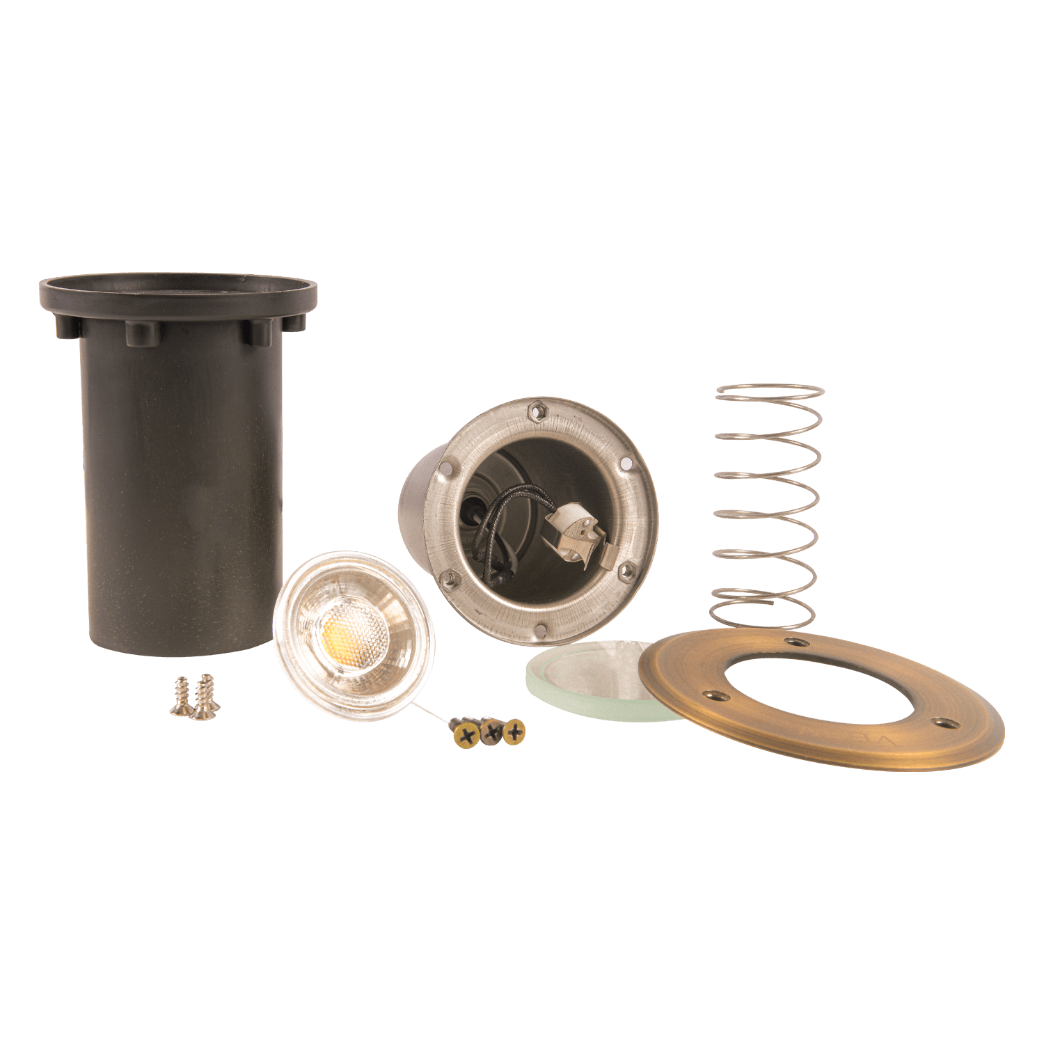 UNB12 Cast Brass Low Voltage Round LED In-ground Light IP65 Waterproof - Kings Outdoor Lighting