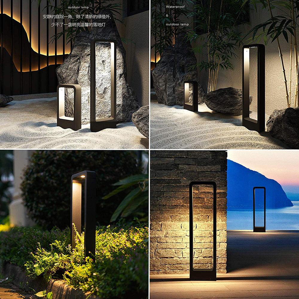 CD56 8W Low Voltage LED Rectangular Adjustable Bollard Landscape Pathway Lighting.