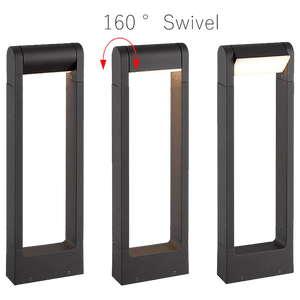 CD56 8W Low Voltage LED Rectangular Adjustable Bollard Landscape Pathway Lighting.
