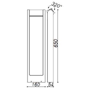 CD56 8W Low Voltage LED Rectangular Adjustable Bollard Landscape Pathway Lighting.